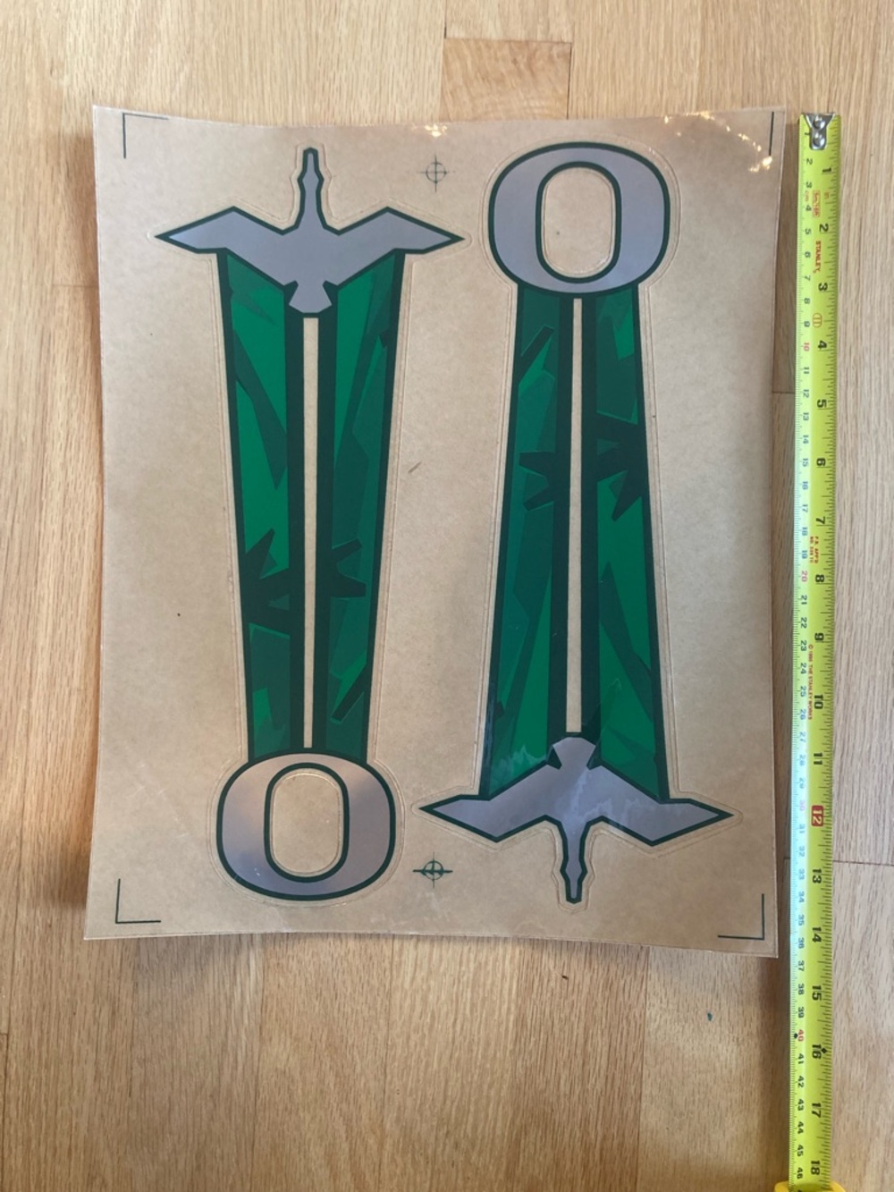 SOLD // UO Oregon Ducks - Football Helmet Decal Stickers - Pair